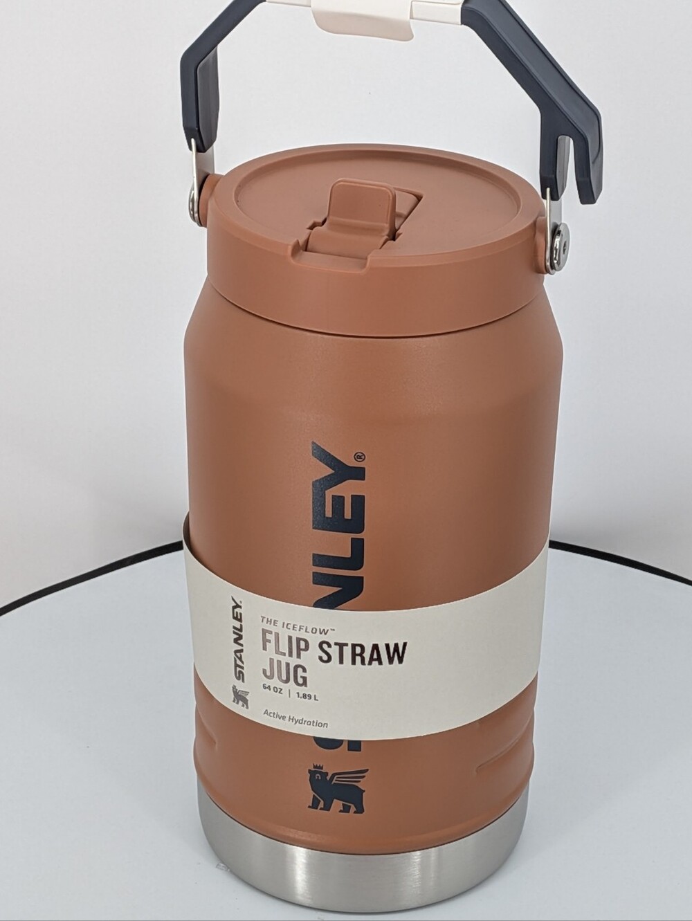 new Stanley cup water bottle The IceFlow Flip Straw Jug 64oz Toast .5 gallon - Picture 12 of 12